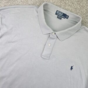 Polo Ralph Lauren Gray Cotton Polo Shirt Classic Fit Casual Wear 4XB